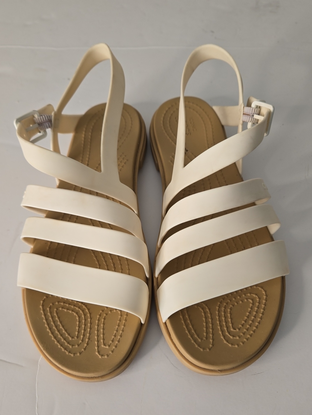 CROCS Talum Cream Sandals Size 9
